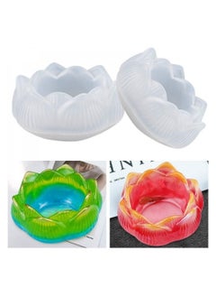 Graffiti Resin Lotus Shape Candle Holder Silicone Mold  - Image 3