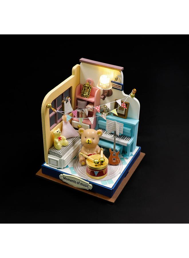 Bluejw Hongda Diy Cabin Tuyi Coffee Wooden Handmade Building Assembled Mini Cabin Creative Toy Ornaments Gift Giving - Image 1