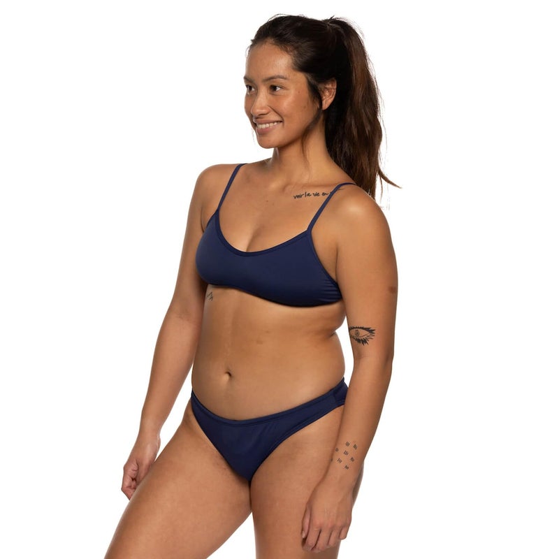 JOLYN Midl Athletic Bikini Swimsuit Bottom MediumFull Coverage Womens Sport Bathing Suit Bottom Bikini Bottom for Competitive Swimming Water Polo Lifeguarding Paddling Navy XSmall