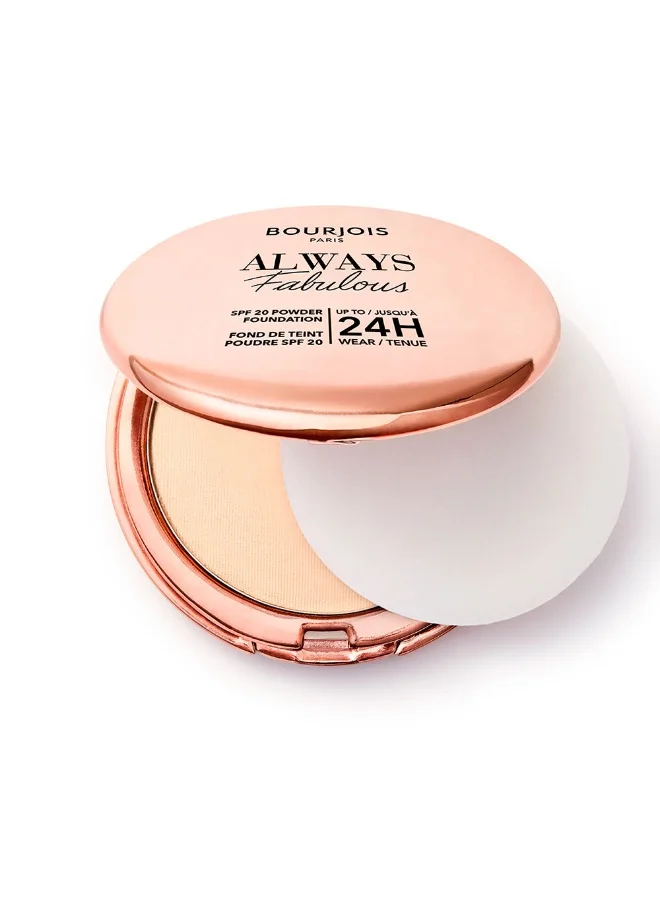 BOURJOIS PARIS Always Fabulous Powder Foundation - 125 - Ivory, 7G