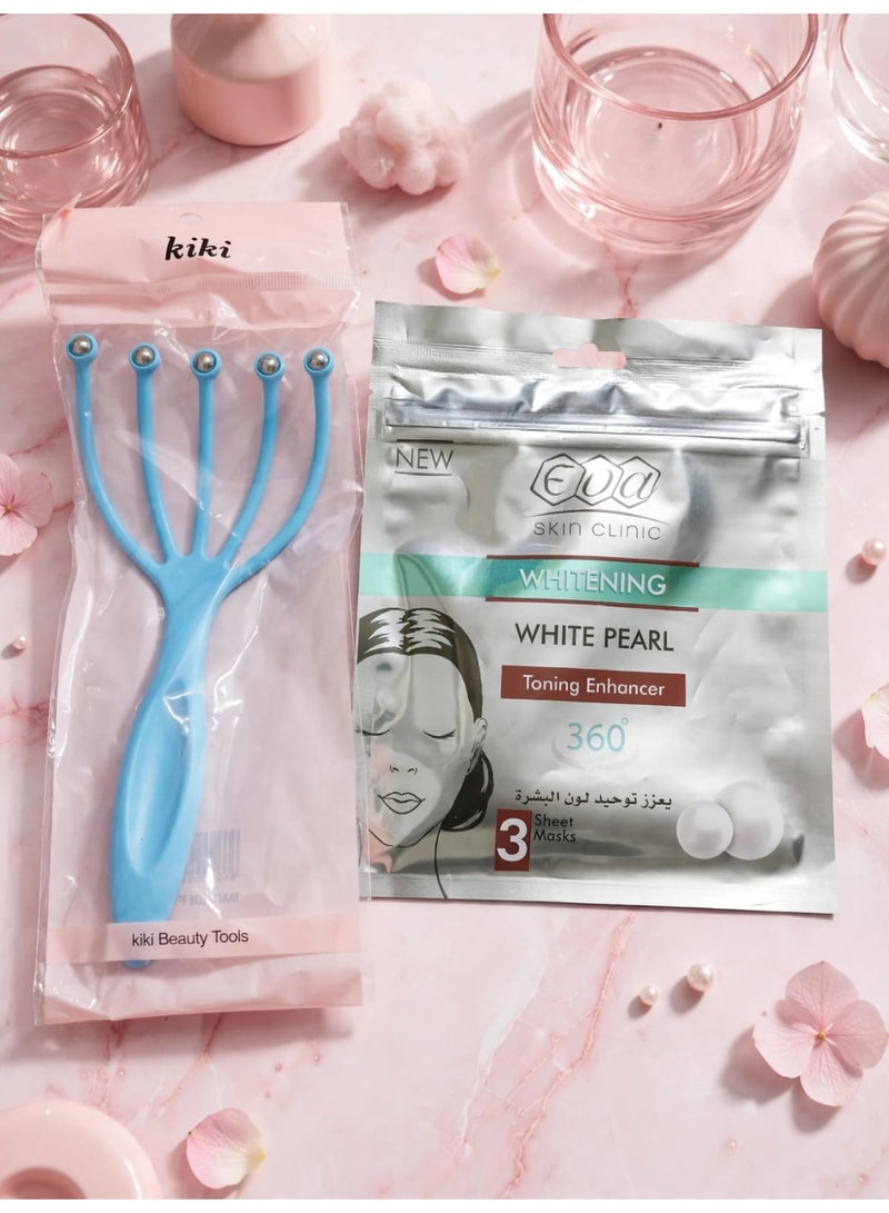 Eva Scalp massager. Pamper your scalp and let your hair breathe. The Kiki massager with soft metal heads stimulates blood circulation in the scalp and helps reduce stress and headaches. - Image 2