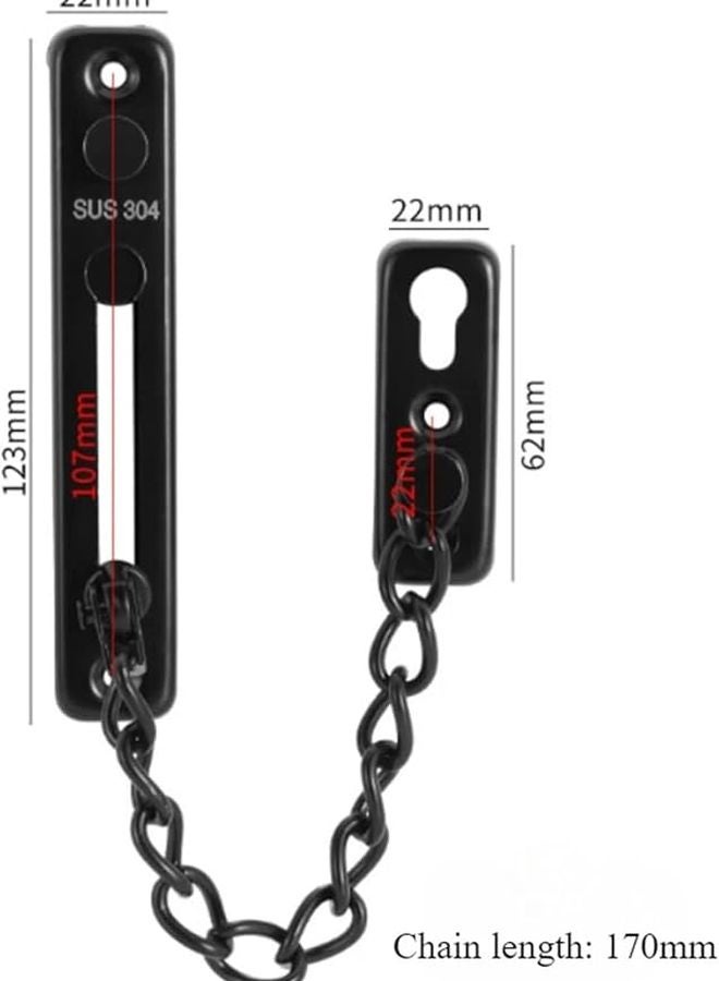 Hotel Safety Lock Anti Theft Door Bolt 304 Stainless Steel Security Lock Copper D1 - Image 4