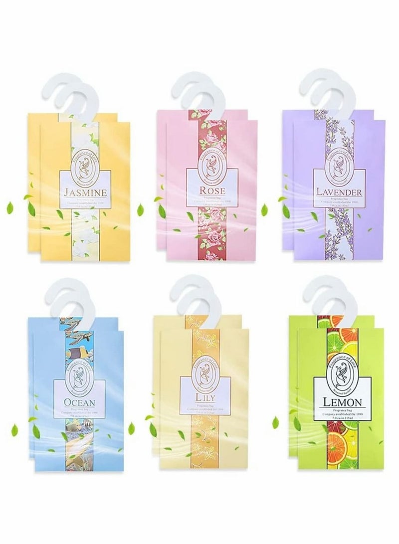 Scented Sachet 12Pcs Fragrance Sachet Bags Wardrobe Fresheners Drawer Fresheners Long Lasting for Drawers Closets Wardrobes Bathrooms Cars - Image 1