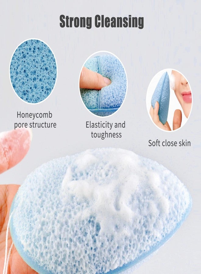 Consio 2 Pcs Facial Sponge, Facial Cleansing Pads, Reusable Glove Bath Sponge, Puff Style Exfoliating Pads, for Deep Pore Cleansing - Image 4