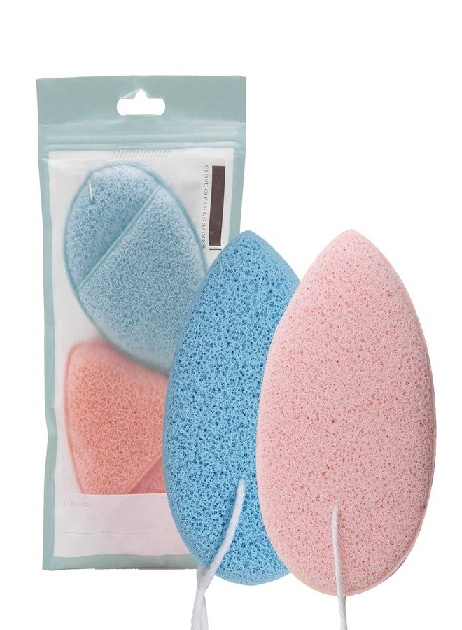 Consio 2 Pcs Facial Sponge, Facial Cleansing Pads, Reusable Glove Bath Sponge, Puff Style Exfoliating Pads, for Deep Pore Cleansing - Image 1