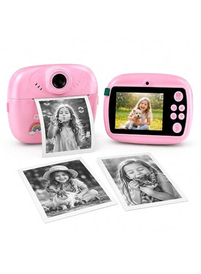 DIY instant digital camera for children with printer, girls’ colour - Image 1