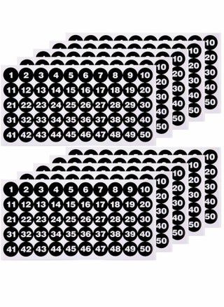 Number Stickers, Consecutive Number Stickers (1-50) 2.54cm Number Labels Waterproof Self-Adhesive Universal Label for Indoor Outdoor Daily Storage Uses (10 Sheets) - pzsku/ZEE1E085AFD48074225E5Z/45/_/1712899103/2f680c0b-446f-4e53-9f46-6c3658d1c335