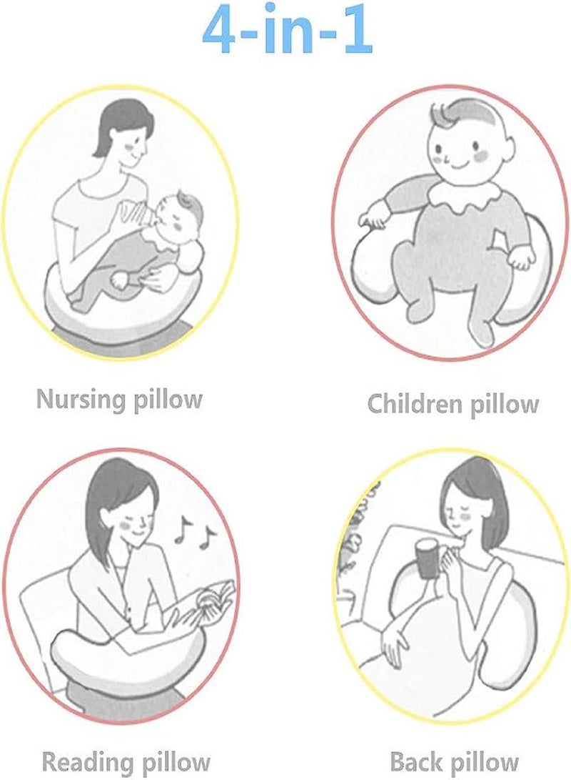 Sleep night Nursing Pillow and Positioner for Breastfeeding Baby Support and Propping Baby Size 65x45 cm - Image 4