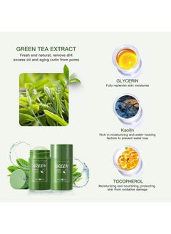 Gecomo Green Tea Stick Mask Purifying Clay Mask Oil Control Face Mask Deep Clean Poresfor All Skin Types Men Women 1 Pcs  - Image 3