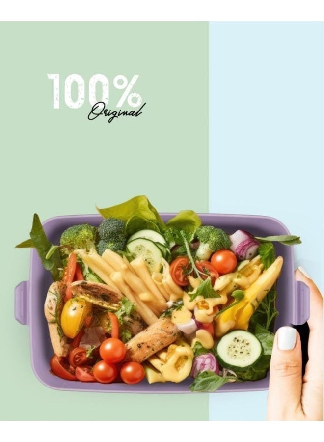 EasyGO Easy-Go 1.5L Portable Lunch Box with Handle- Unsectioned – Microwave, Freezer & Dishwasher Safe - Image 2