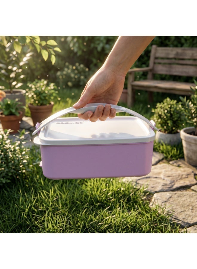 EasyGO Easy-Go 1.5L Portable Lunch Box with Handle- Unsectioned – Microwave, Freezer & Dishwasher Safe - Image 4