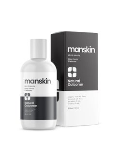 Man Skin Face Wash Cleanser Skin Care  Mint  Marula Refreshing Facial Cleansing Gel For Men Sulfate Free 8 oz
