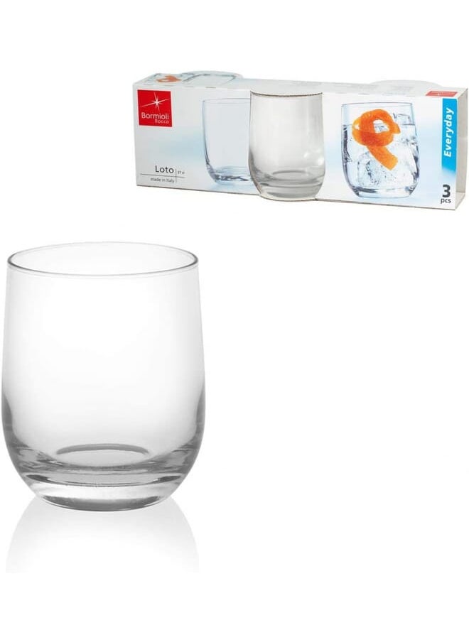 Bormioli Rocco Rocco Water Glass Set Of 3 Clear Brr.Gw 