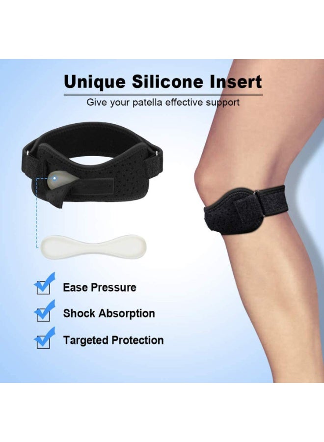 Premium Patella Strap Knee Brace (2 Pack) - Adjustable Support for Arthritis, ACL, Meniscus Tear & Running - Professional Patellar Tendon Support for Hiking, Basketball, Soccer & Squats - Image 3