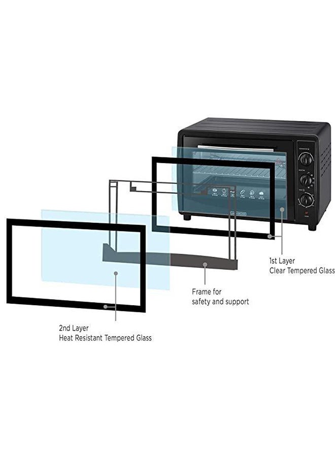 BLACK+DECKER Toaster Oven With Double Glass Black - Image 3