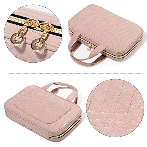 Yarwo Knitting Needles Case (up to 10.6"), Crochet Hooks Organizer with Double Handle for Circular Knitting Needles and Accessories, Dusty Rose (Bag Only) - Image 4