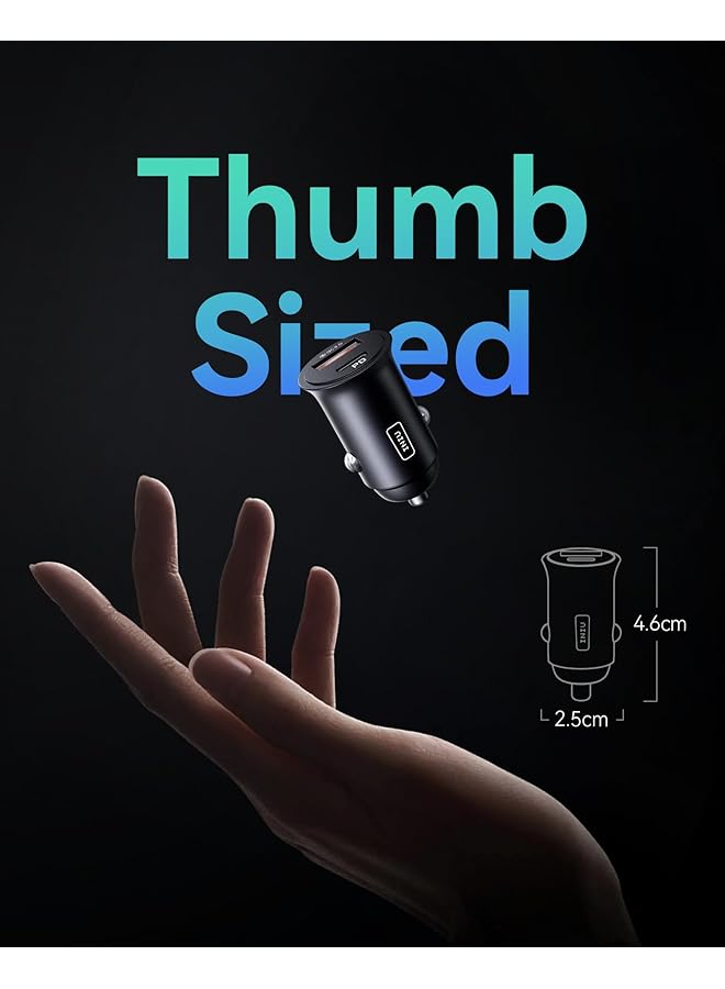 اي ان اي يو شاحن سيارة، محول شاحن سيارة 60 وات 5 أمبير، منفذين (يو إس بي سي + يو إس بي إيه) 5 أمبير، شحن سريع QC 3.0 Pd، شاحن ميني يو إس بي سي معدني بالكامل لأجهزة آيفون 16 15 14 13 12 برو ماكس وآيباد وسامسونج S23 S22 S21 وآير بودز - Image 4