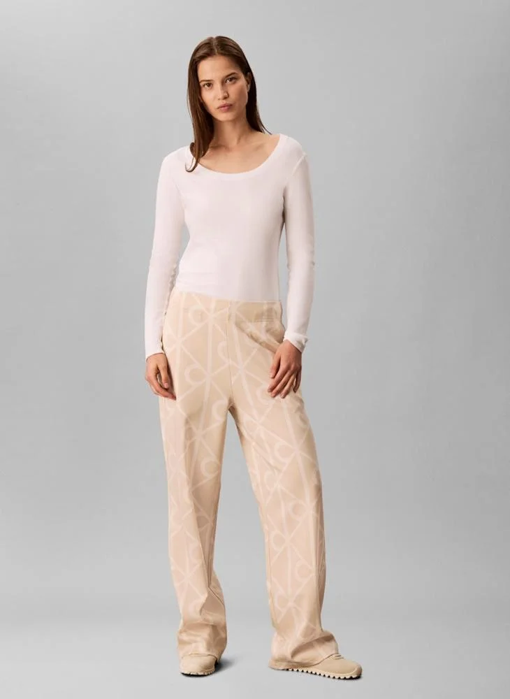 CALVIN KLEIN All Over Print Open Hem Sweatpants