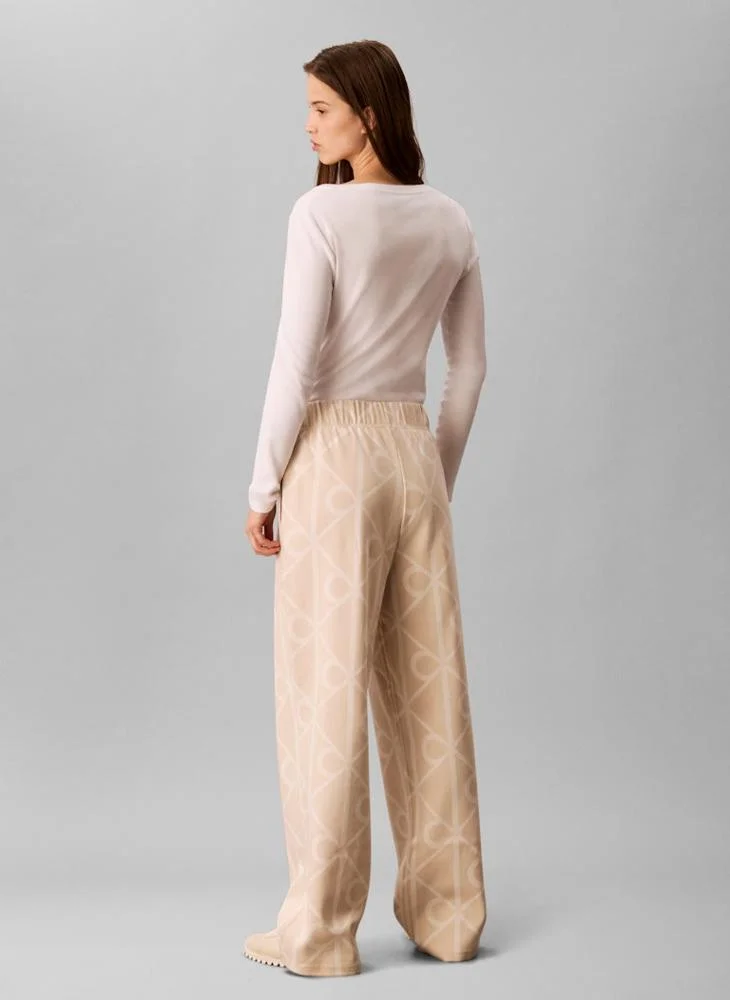 CALVIN KLEIN All Over Print Open Hem Sweatpants