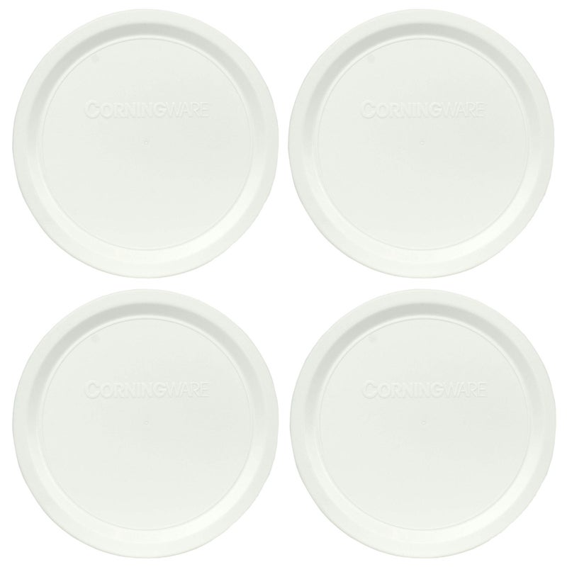 غطاء بلاستيكي بديل من كورنينج وير F16PC فرنسي أبيض سعة 16 أونصة 4 عبوات