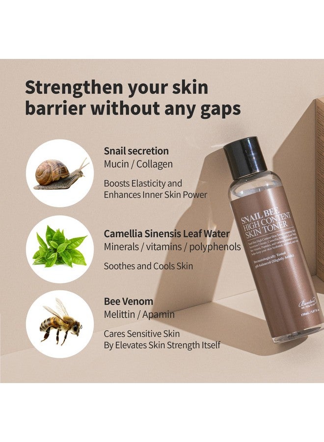 BENTON Snail Bee High Content Skin (Toner) - Snail Mucin Toner, Snail Mucin Essence Toner, Bee Venom Korean Toner, Korean Skin Care Snail Toner, Face Skin Care Snail Essence, Snail Mucin Moisturizer - Image 3