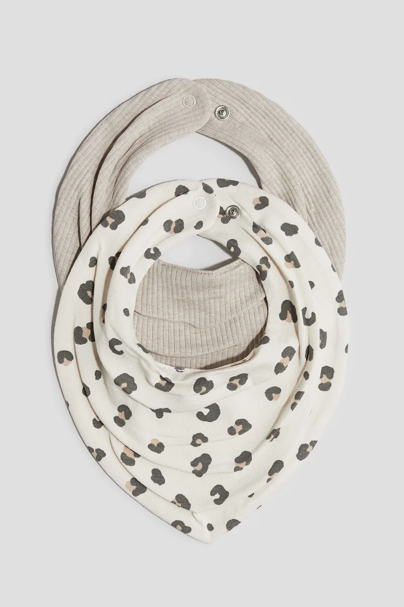 H&M 2-pack terry-lined triangular scarves