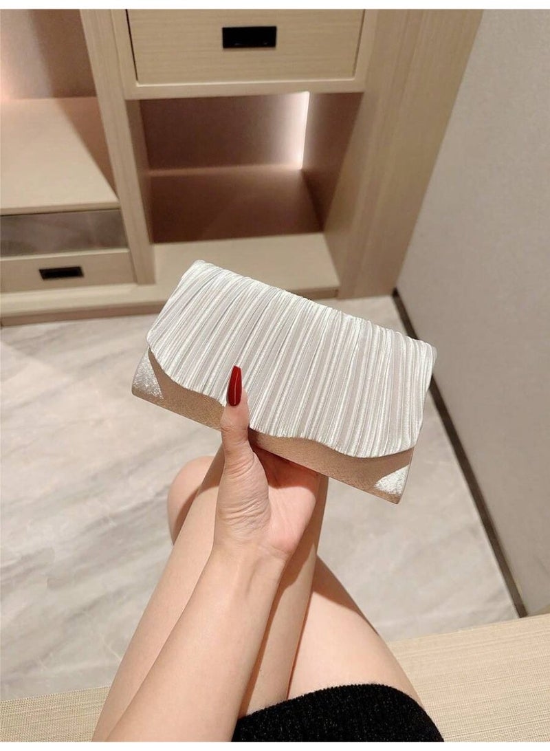 Women Evening Clutch Soft Pleated Elegant Design for Special Occasions - Image 2