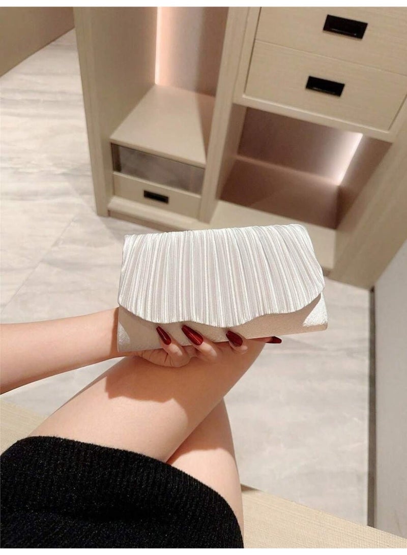 Women Evening Clutch Soft Pleated Elegant Design for Special Occasions - Image 1
