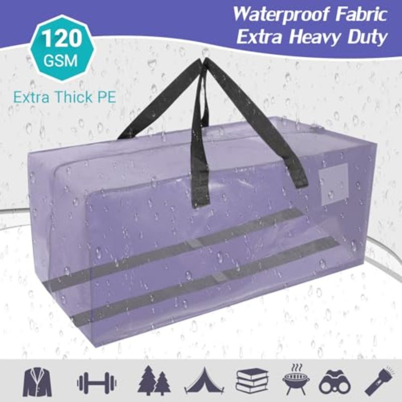Heavy Duty Moving Bags, 6 Pack Extra Large Organizer Storage Pockets With Backpack Straps Strong Handles and Zippers, Clothes Packing Reusable Foldable Pouches - Image 5