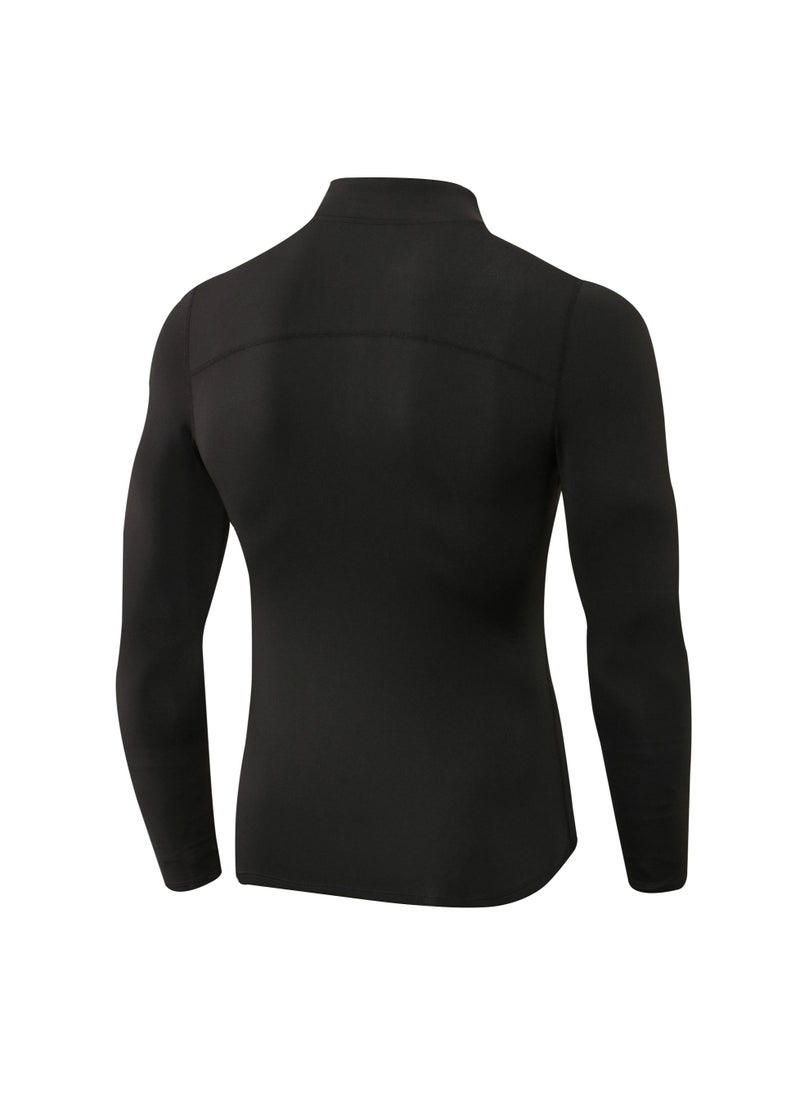 Loquat Men Quick Dry Breathable Long Sleeve T-Shirt Black  - Image 2