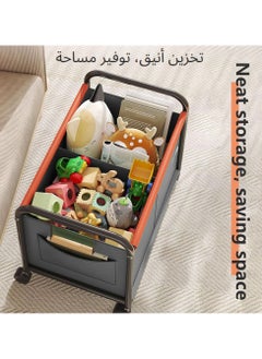XICEN Children's Toy Organizer With  360° Steering Wheels, Kids Storage Box can hold toys, Books, Clothes, Snacks, Oxford Cloth Toy Bins for  Kids Boys and Girls, Toddlers and Baby Nursery Room  - Image 3