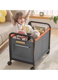 XICEN Children's Toy Organizer With  360° Steering Wheels, Kids Storage Box can hold toys, Books, Clothes, Snacks, Oxford Cloth Toy Bins for  Kids Boys and Girls, Toddlers and Baby Nursery Room  - Image 1