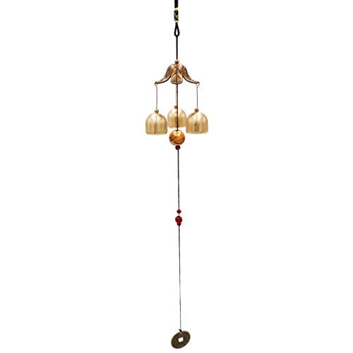 Banfeng 3 Bells Lucky Wind Chimes Feng Shui Wind Bell for Good Luck Home Garden Hanging Decoration Gift - Image 3