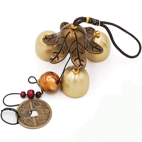 Banfeng 3 Bells Lucky Wind Chimes Feng Shui Wind Bell for Good Luck Home Garden Hanging Decoration Gift - Image 1