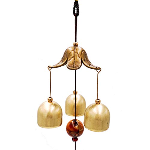Banfeng 3 Bells Lucky Wind Chimes Feng Shui Wind Bell for Good Luck Home Garden Hanging Decoration Gift - Image 2