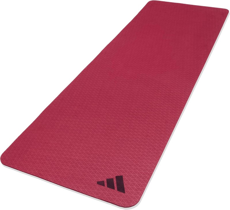 Adidas 10mm Yoga Mat – Collegiate Burgundy, Extra Thick Non-Slip Mat for Comfort & Floor Exercises - Image 3