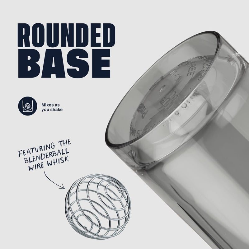 BlenderBottle زجاجة خلط بلندر بوتل برو سيريز مثالية لاهتزازات البروتين وما قبل التمرين، سعة 32 أونصة، رمادي حصوي - Image 4