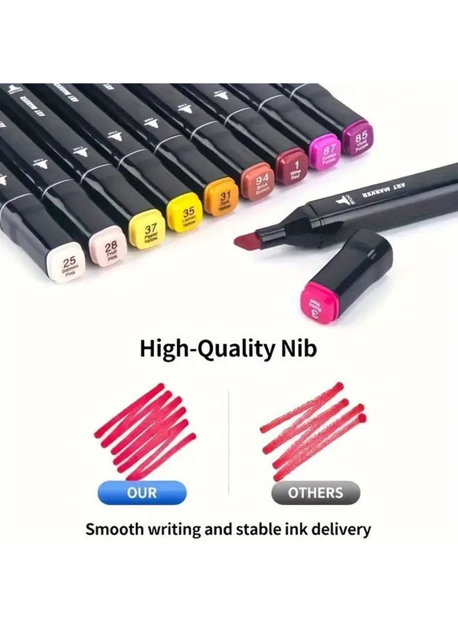Color Art Edition 12 Double Ended Alcohol Markers Permanent Sketching Pens For Drawing - Image 2