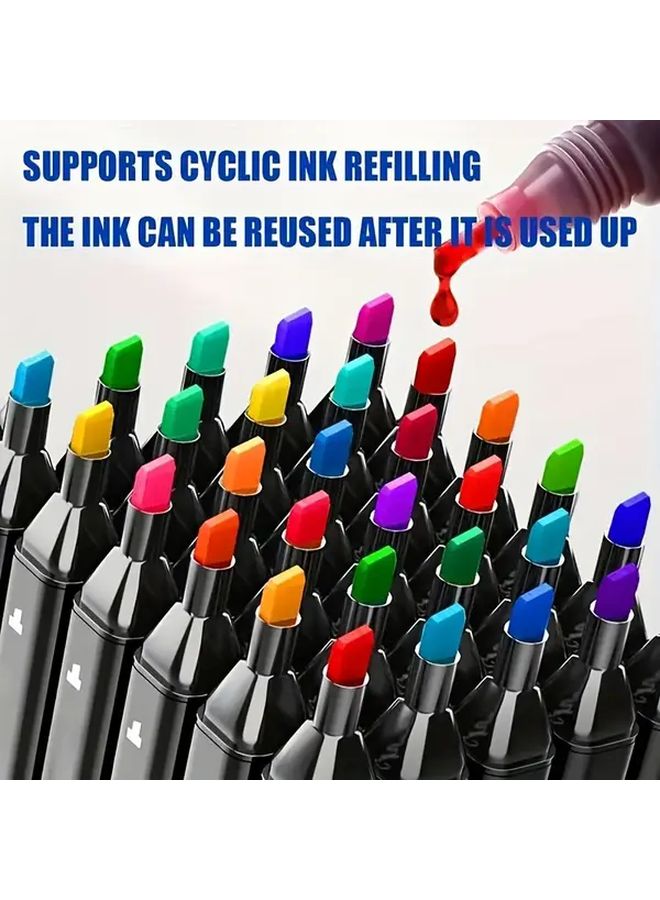 Color Art Edition 12 Double Ended Alcohol Markers Permanent Sketching Pens For Drawing - Image 3