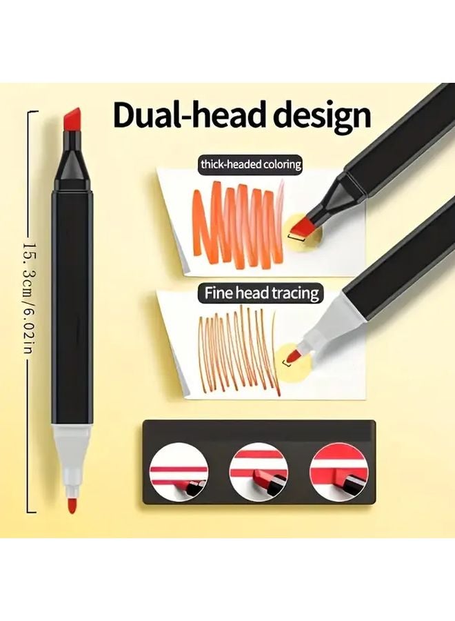 Color Art Edition 12 Double Ended Alcohol Markers Permanent Sketching Pens For Drawing - Image 5