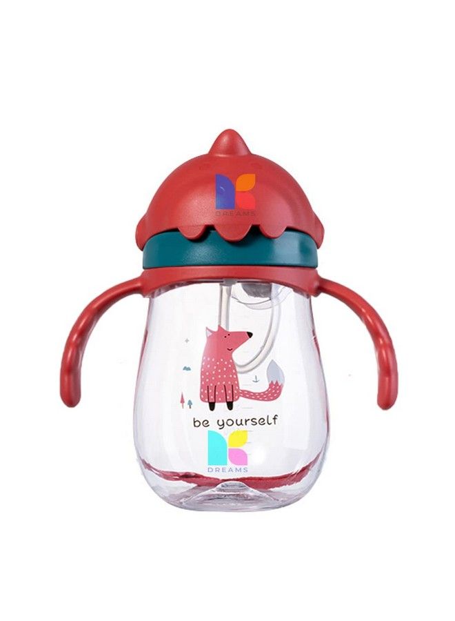 bluebell Sipper Bottle Fs Bor Kidpa Free Tritan Material Leakproof Soft Silicone Straw Baby Sipper With Straw Water Bottle Training Sipper Cup With Handles 350 Ml (Red) - Image 1