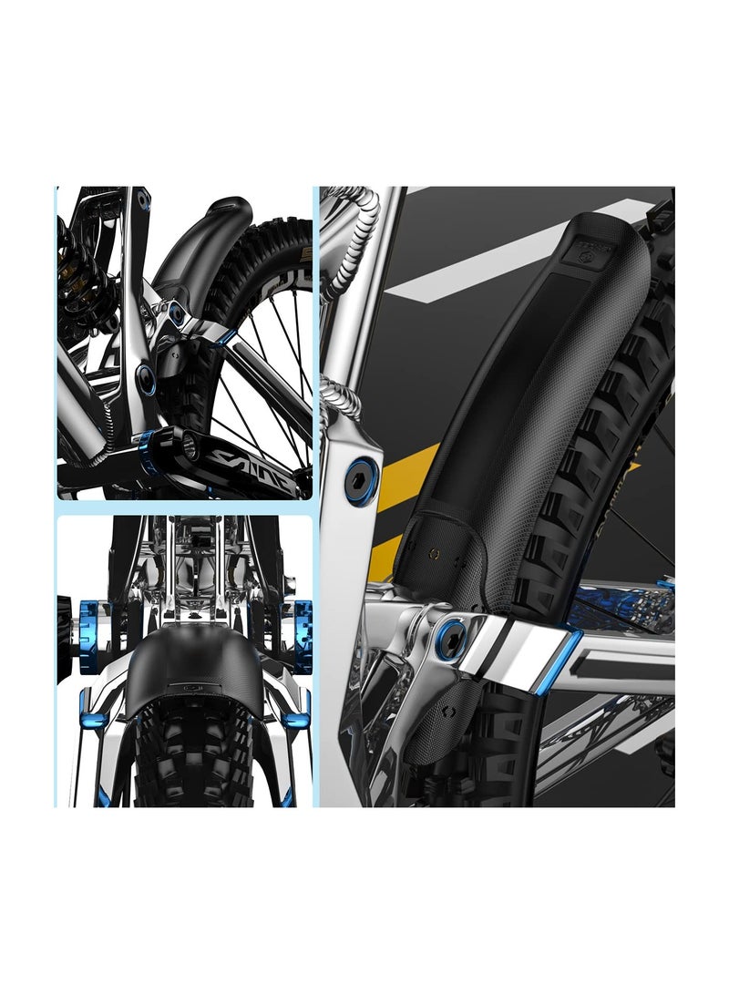 SOLARAE Bike Fender, 2 PCS Universal Mountain Bike Fender, Bike Mudguard Set, Adjustable Bicycle Fenders, Universal Full Cover Thicken Widen, MTB Bicycle Fenders Rear + Front Mountain Bike Mud Guard Set - Image 4