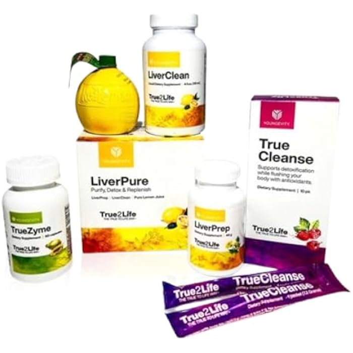 Youngevity 30 Day Detox - Liver, Gut, Digestion Ultimate Detox - 30+ Fruits, Herbs, and Proprietary cofactors - Complete Natural Cleanse - Easy, Fast detoxification + Replenish (30 Day Supply) - Image 1