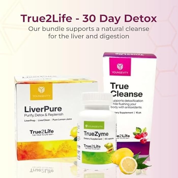 Youngevity 30 Day Detox - Liver, Gut, Digestion Ultimate Detox - 30+ Fruits, Herbs, and Proprietary cofactors - Complete Natural Cleanse - Easy, Fast detoxification + Replenish (30 Day Supply) - Image 2