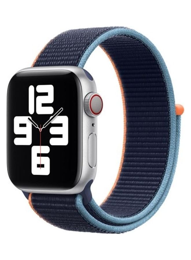 نيبمينينت سوار ساعة بديل رياضي بتصميم حلقي أزرق كحلي داكن - Image 4