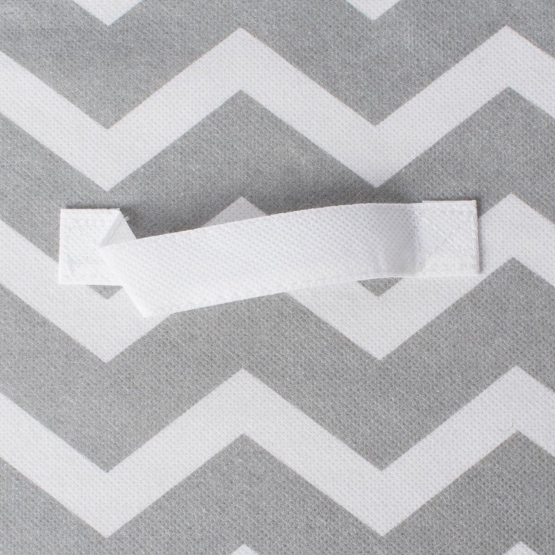 DII Non Woven Polyester Storage Bin, Chevron, Gray, Small Set of 4 - Image 3