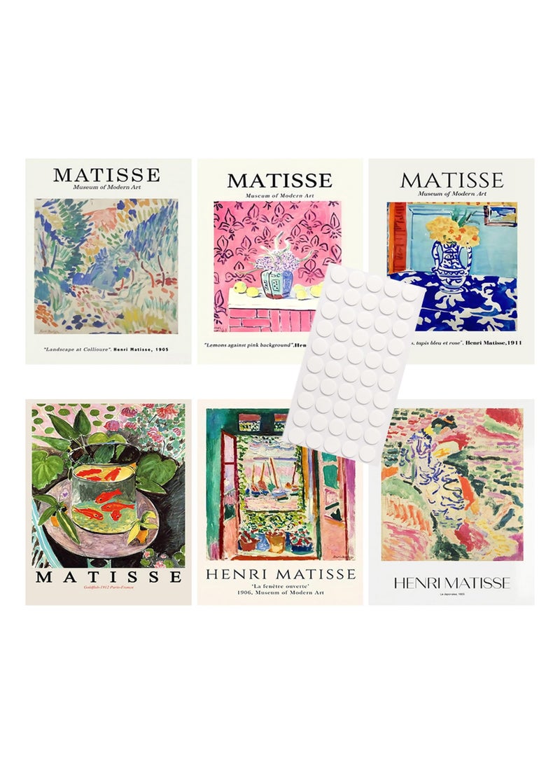 SYOSI Vintage Poster Set, Wall Art Poster, Modern Painting Wall Art Decor, Waterproof Canvas Painting For Living Room Bedroom Bathroom Wall Decor (6 Pcs) - Image 1