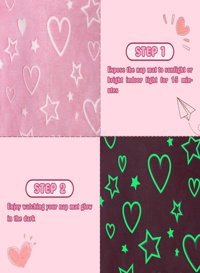 Decalsweet Kids Sleeping Bag Soft Plush Glowing Toddler Nap Mat with Pillow for Boys Girls Large Sleeping Mat for Daycare Preschool Kindergarten - Image 5