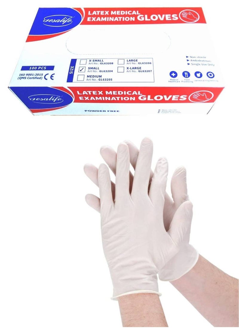 Gesalife - Powder Free Latex Disposable Gloves 100 Pcs - Image 1