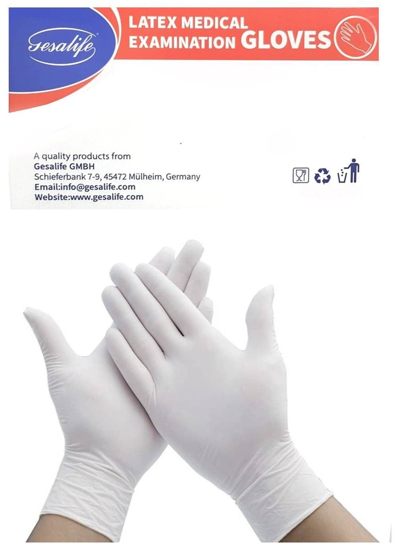 Gesalife - Powder Free Latex Disposable Gloves 100 Pcs - Image 1